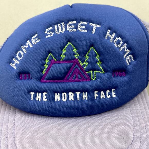 The North Face Hat Cap Snapback Womens Blue Home Sweet Home Outdoor Hiking Logo - Picture 3 of 6